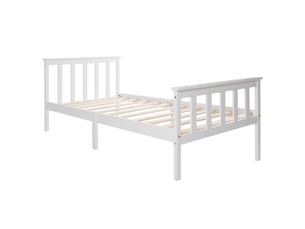 Lit simple 90x200 cm    coloris blanc