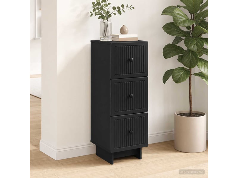  Armoire à tiroirs, rangement bureau noir 33 x 34,5 x 90 cm bois d'ingénierie shl8119  - Conforama B