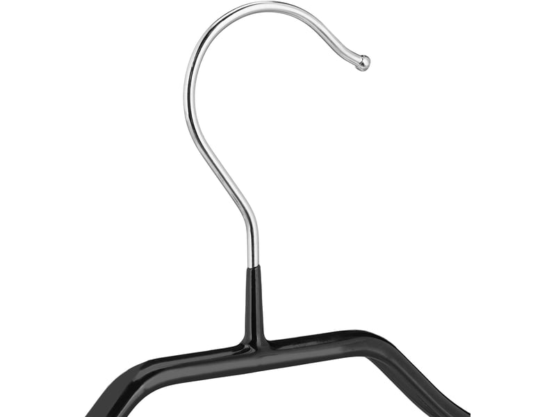  Lot de 10 cintres à costume antidérapants métal 19,5 x 44 x 3 cm pour vestes et pantalons en métal noir 13_0018072  - Conforama C