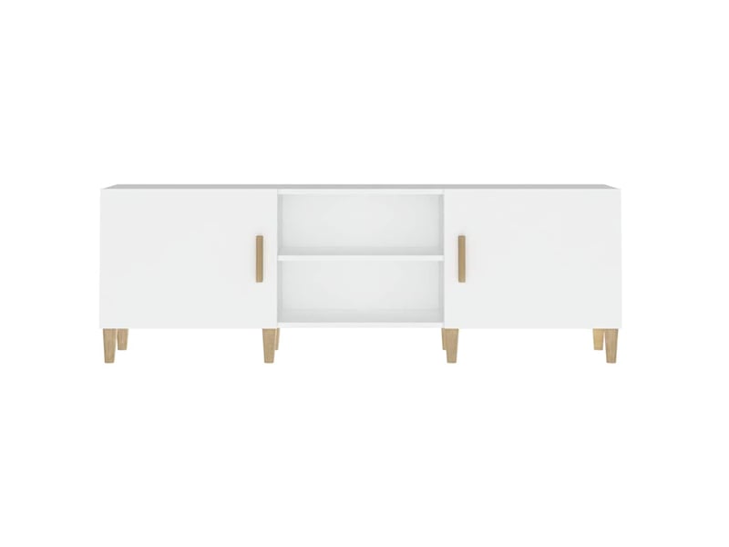  Meuble tv - banc tv - meuble de rangement blanc 150x30x50 cm bois d'ingénierie  - Conforama E