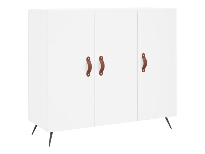  Buffet - bahut - meuble de rangement blanc 90x34x80 cm bois d'ingénierie  - Conforama A