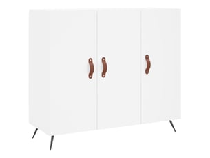 Buffet - bahut - meuble de rangement blanc 90x34x80 cm bois d'ingénierie