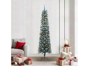 Sapin de noël - arbre de noël artificiel vert 210 cm pvc, plastique et acier