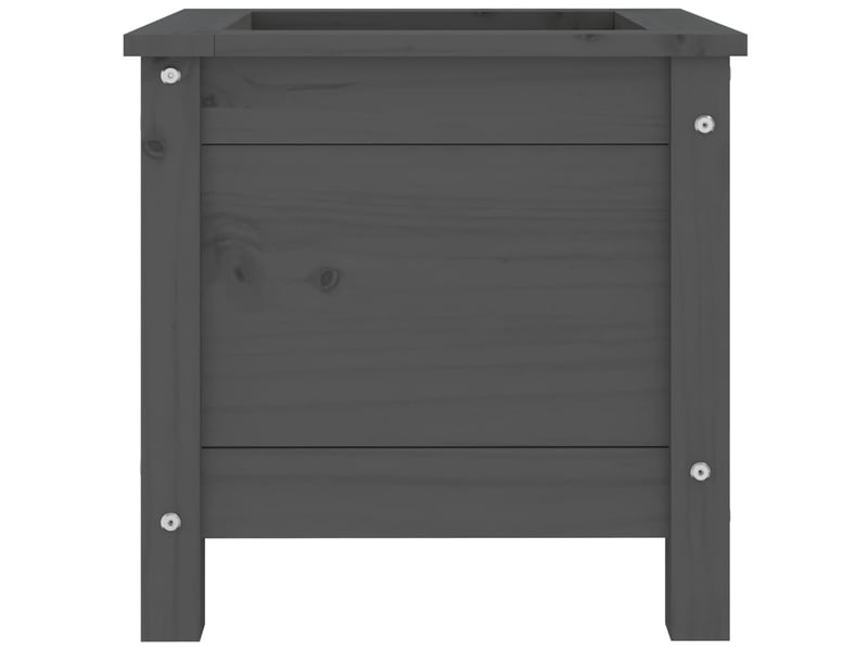  Jardinière - bac à fleurs gris 40x40x39 cm bois massif de pin  - Conforama E