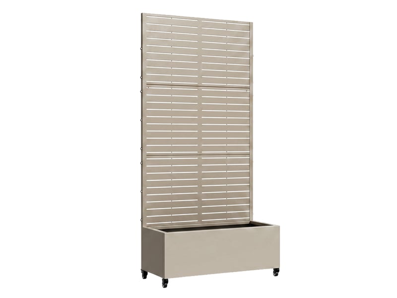 Brise-vue avec bac à fleurs nodepp acier galvanisé 190 x 82 x 38 cm beige ail casa.pro - Conforama A