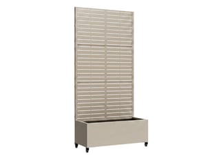 Brise-vue avec bac à fleurs nodepp acier galvanisé 190 x 82 x 38 cm beige ail casa.pro