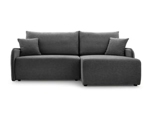 Canapé d'angle réversible convertible CASANOVA  3 places Tissu Gris foncé