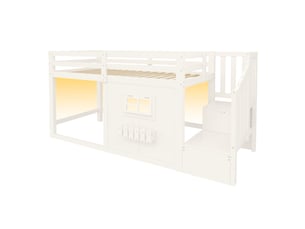 Lit surélevé 90x200 cm <strong>HAUSS SPOLE</strong> <strong></strong> coloris blanc