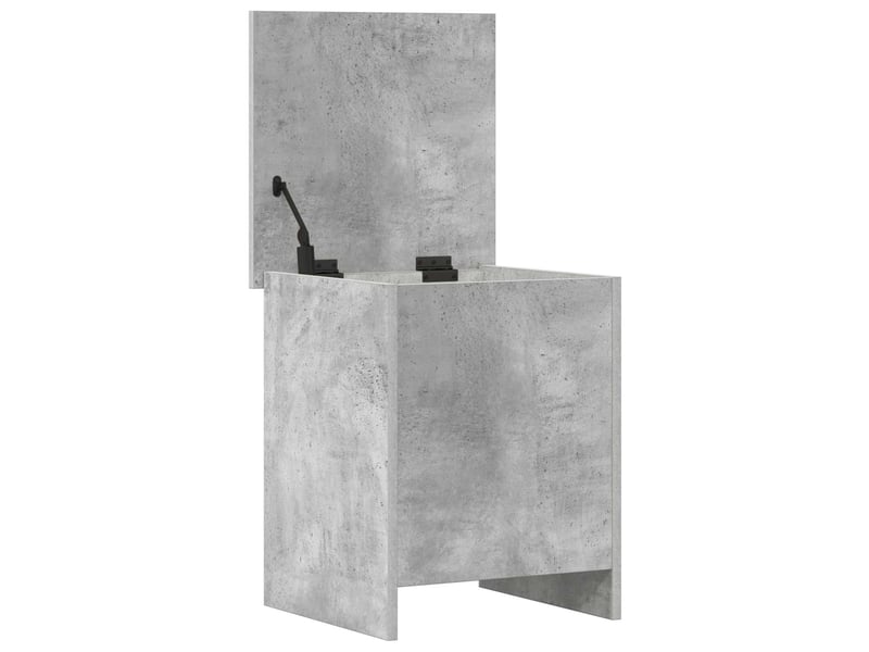  Coffre de rangement avec stockage gris béton 40x40x50 cm  - Conforama E