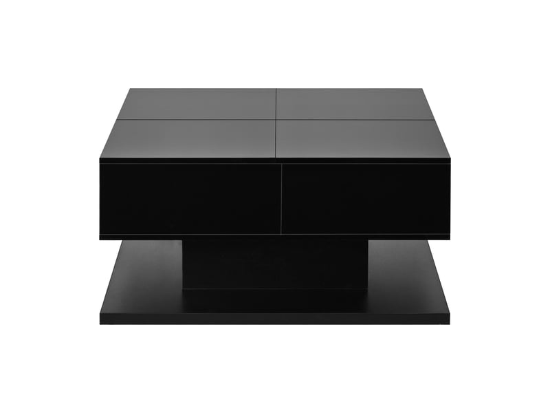  Table basse relevable brillante avec tiroirs, couvercle rabattable et led contrôlée par appli  - Conforama A