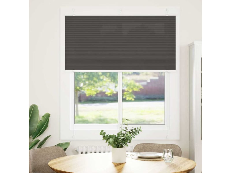  Store plissé, store de fenêtre noir 120x100 cm largeur du tissu 119,4cm polyester cf46928  - Conforama A