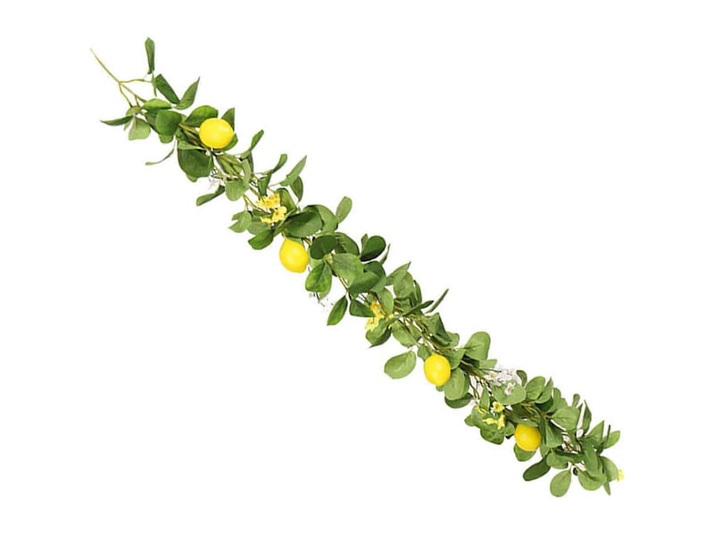  Guirlande de fruits, citrons artificiels décoratifs avec 2 tiges suspendues pour la maison  - Conforama A