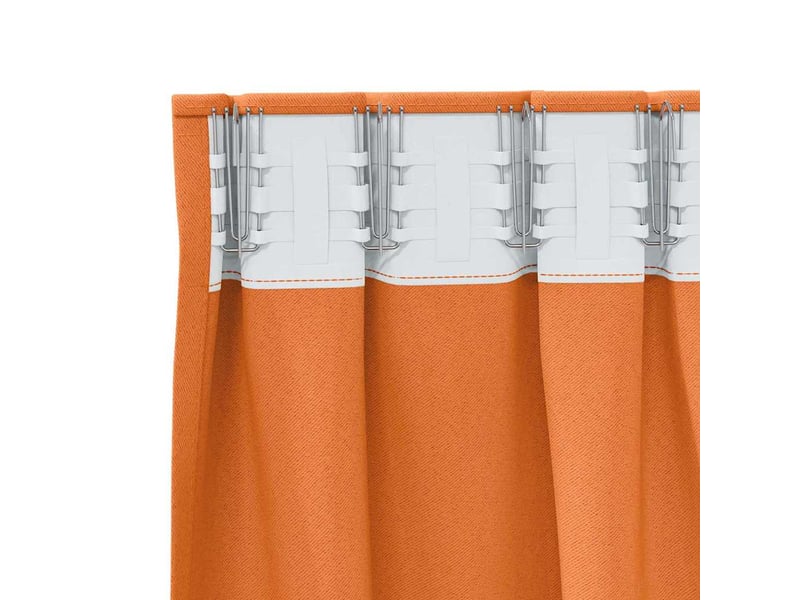  Lot de 2 rideaux occultants, rideaux black-out avec anneaux orange vif 245 x 140 cm cf44725  - Conforama E
