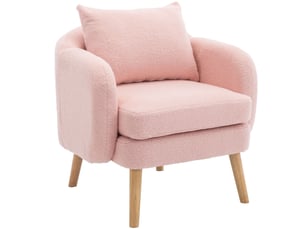 Fauteuil fixe HAVRYA  Tissu rose vendu A l'unité