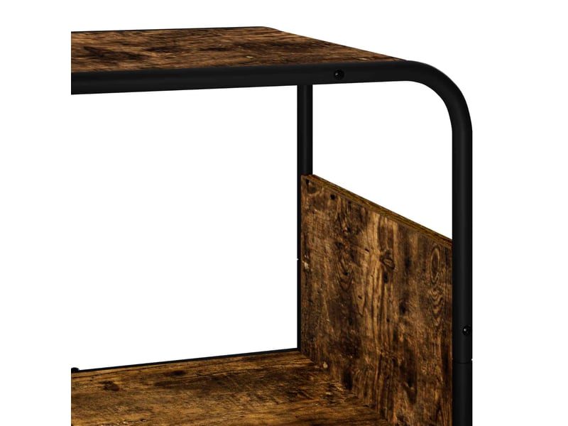  Buffet haut, buffet de rangement chêne fumé 93.5x37.5x144 cm bois d'ingénierie  - Conforama E