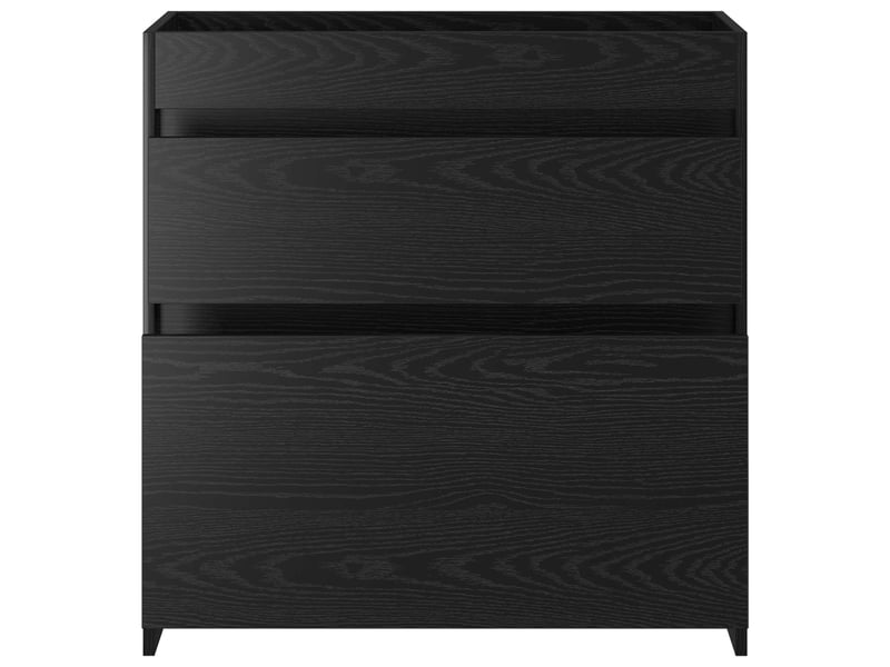  Meuble sous lavabo de salle de bain, commode chêne noir shl2695  - Conforama D
