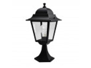 Lanterne de muret extérieur fabrilamp spica noir, 1 x e27, ip44, 46 x 21,5 x 21,5 cm