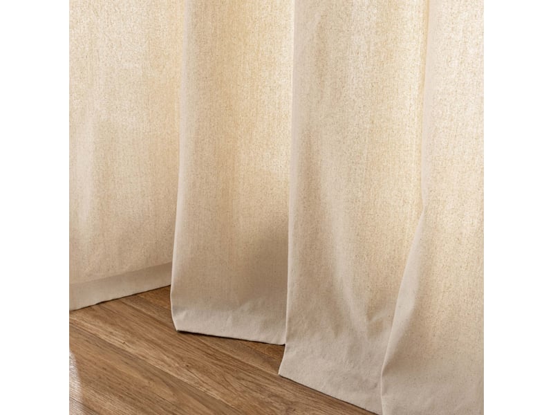 Rideau à œillets 140 x 240 cm cotonpolyester top jacquard frange domino 1613135 - Conforama C