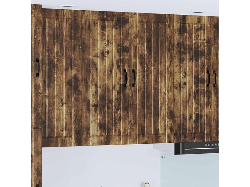  Meuble mural de cuisine, armoire de cuisine chêne fumé 80x31x100cm shl9434  - Conforama B