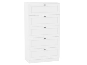 Commode 5 tiroir(s) VIDA DESIGNS 3332184 coloris blanc largeur 26.2 cm