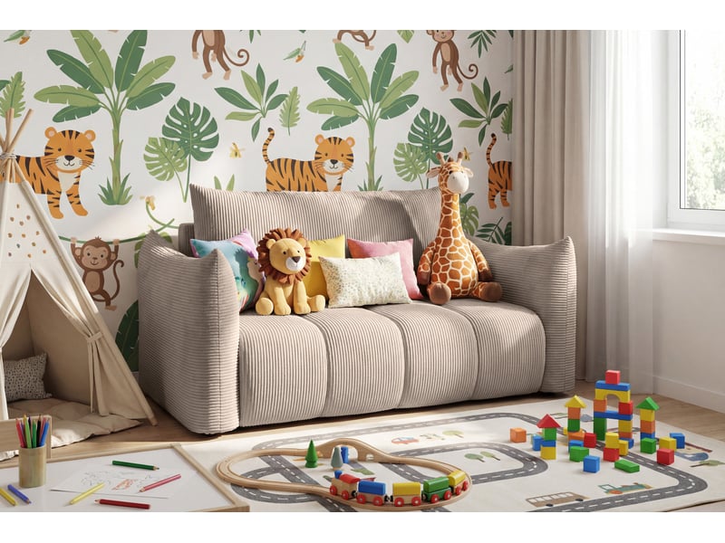 Canapé américain flo, avec fonction couchage, pour enfants, poso, cappuccino (02) - Conforama B