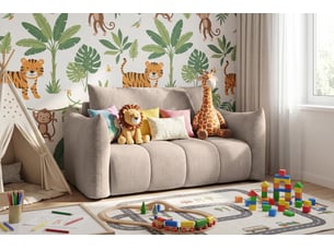 Canapé américain flo, avec fonction couchage, pour enfants, poso, cappuccino (02)