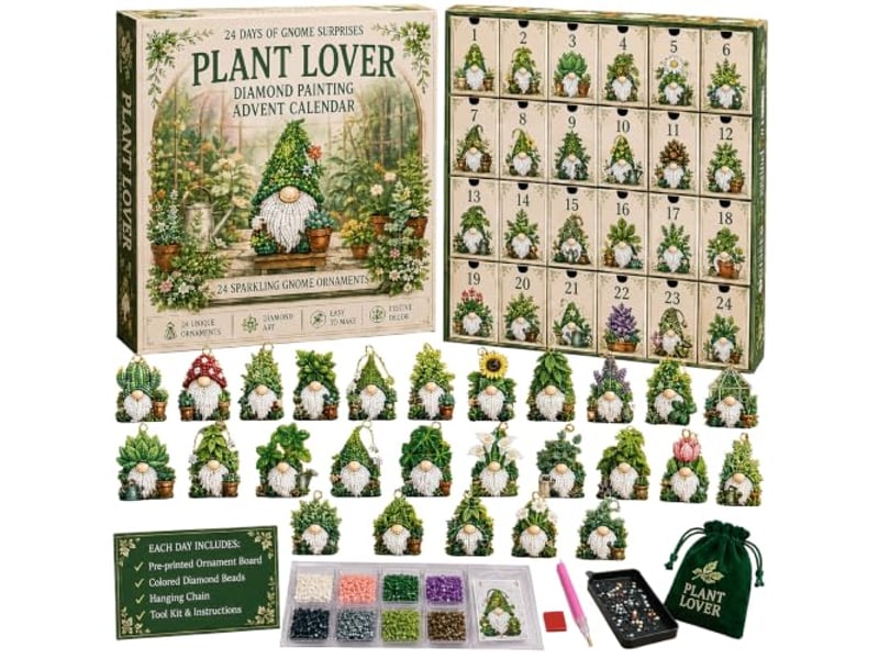  Calendrier de l'avent diamond painting 24 jours – pendentifs gnomes à réaliser soi-même-style 3  - Conforama A
