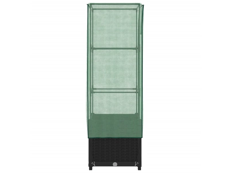  Jardinière - bac à fleurs surélevée avec housse aspect rotin 40x40x139 cm  - Conforama E