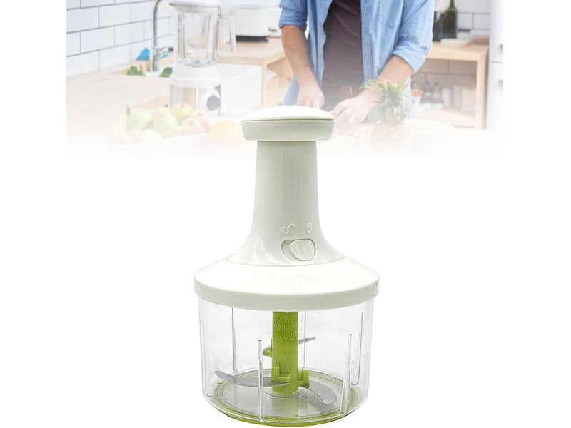  Hachoir manuel de cuisine, légumes multifonction pour oignons, ail, herbes, noix, fruits, robot culinaire à pression manuelle  - Conforama C