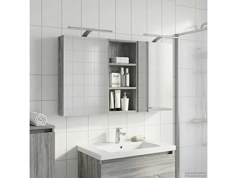  Ensemble de meubles de salle de bain 3 pcs 110x10.5x60.5 cm shl2444  - Conforama B