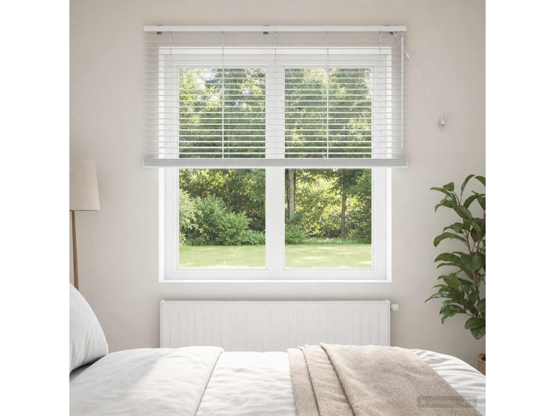 Store vénitien, store de fenêtre blanc 150 x 160 cm 35 mm cf47738 - Conforama B