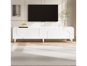 Meuble tv coloris blanc 180 cm