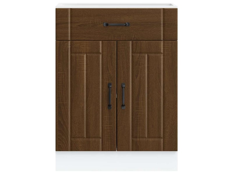 Meuble de rangement, armoire de cuisine lucca chêne marron bois ingénierie shl1584 - Conforama D