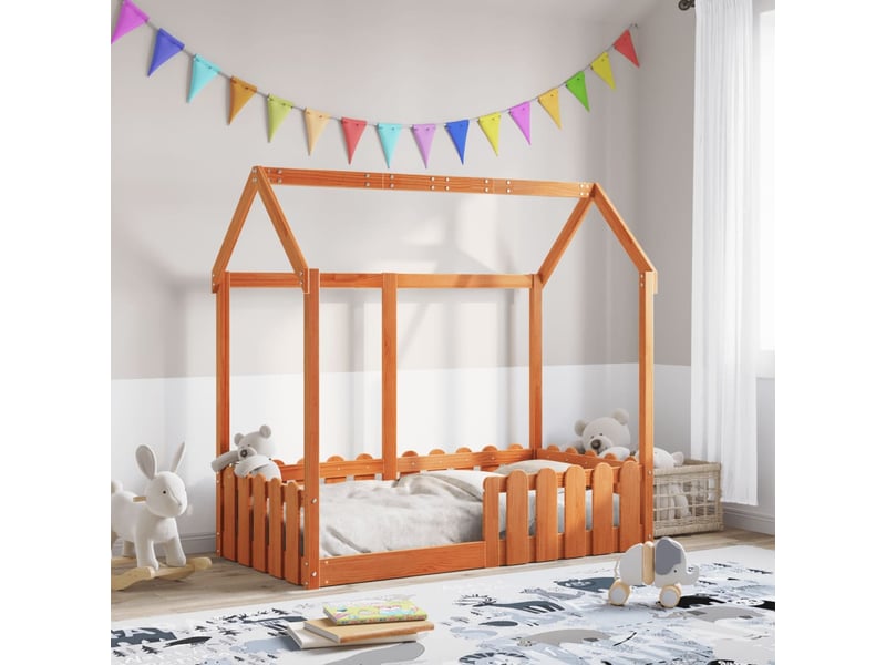  Cadre de lit d'enfants - lit jeune forme de maison sans matelas 70x140 cm  - Conforama B