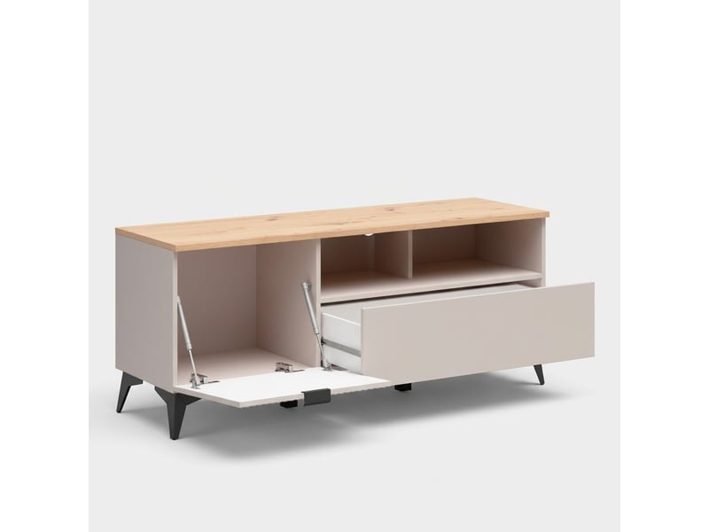  Meuble tv mobile velton avec tiroir et porte abattante  - Conforama C