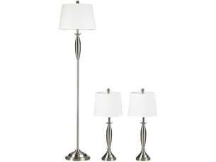 Ensemble de lampes 3 pièces 38x162 cm moderne métal argent et blanc