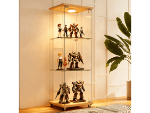 Vitrine coloris naturel 3 étagère(s) <strong></strong> <strong></strong> - 42.5 cmx120 cm