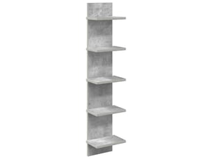 Étagère flottante, étagère murale gris béton 22 x 15 x 100 cm bois d'ingénierie cf42340