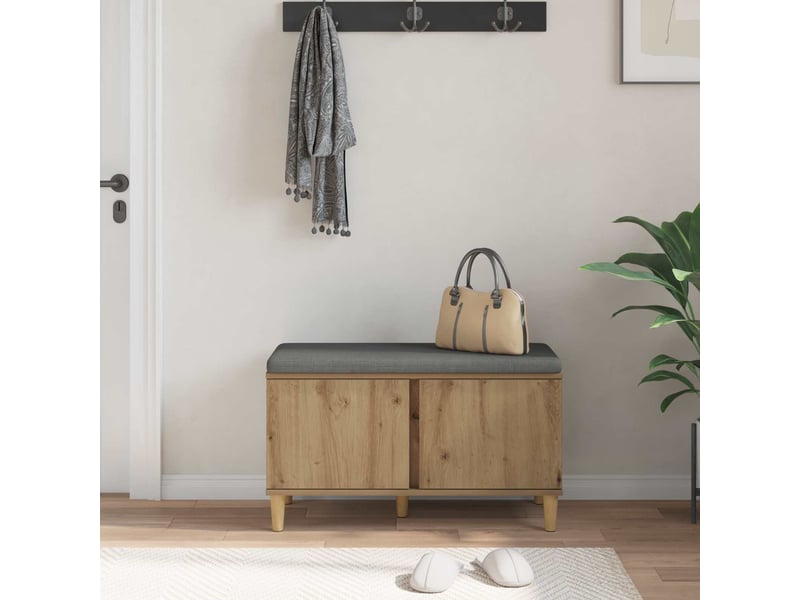  Banc d'entrée, banc interieur chêne artisanal 80x38x46 cm shl52521  - Conforama D