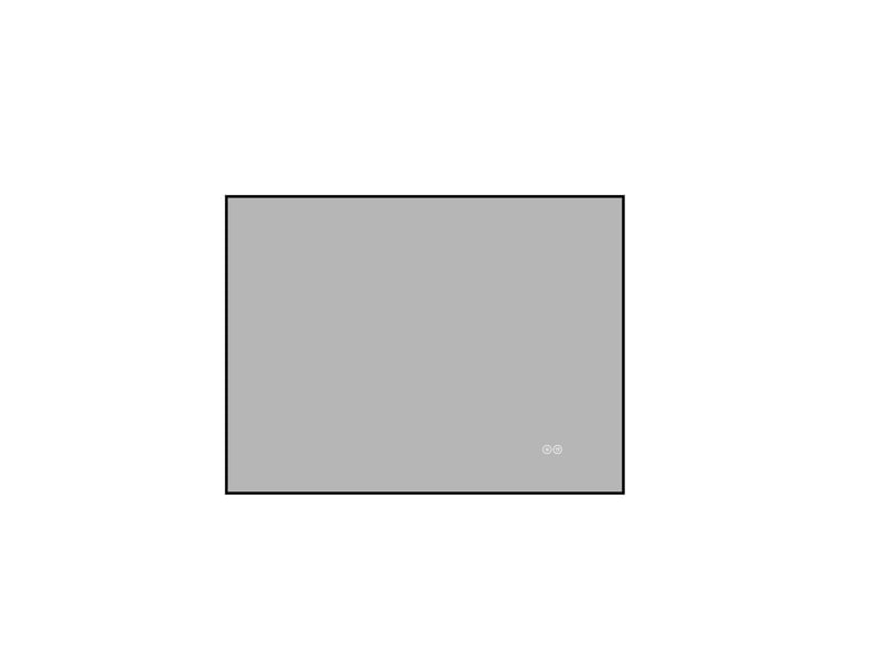  Miroir de salle de bain led 80x60 cm – argent – antibuée, variateur, cadre aluminium et mémoire  - Conforama A