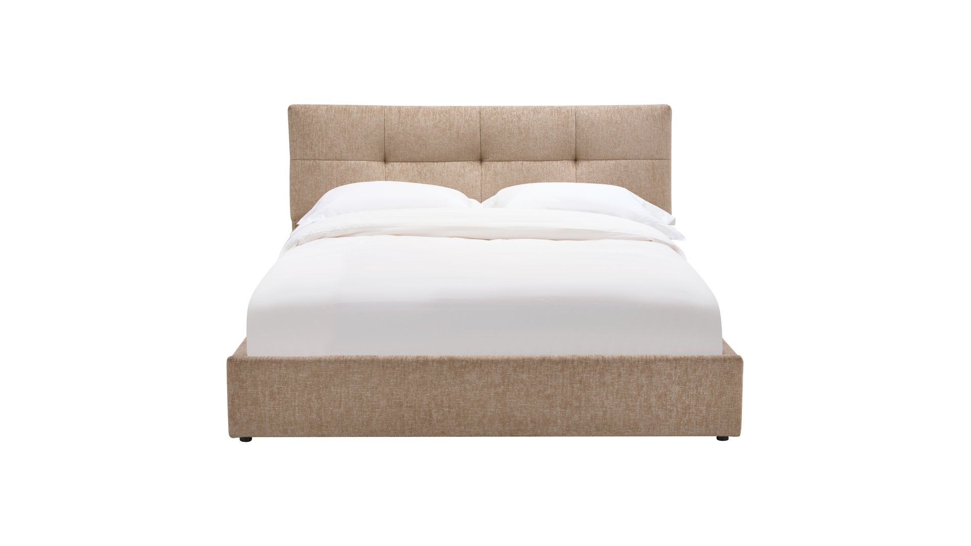 Lit adulte 160x200 cm AALVA taupe 106 Conforama