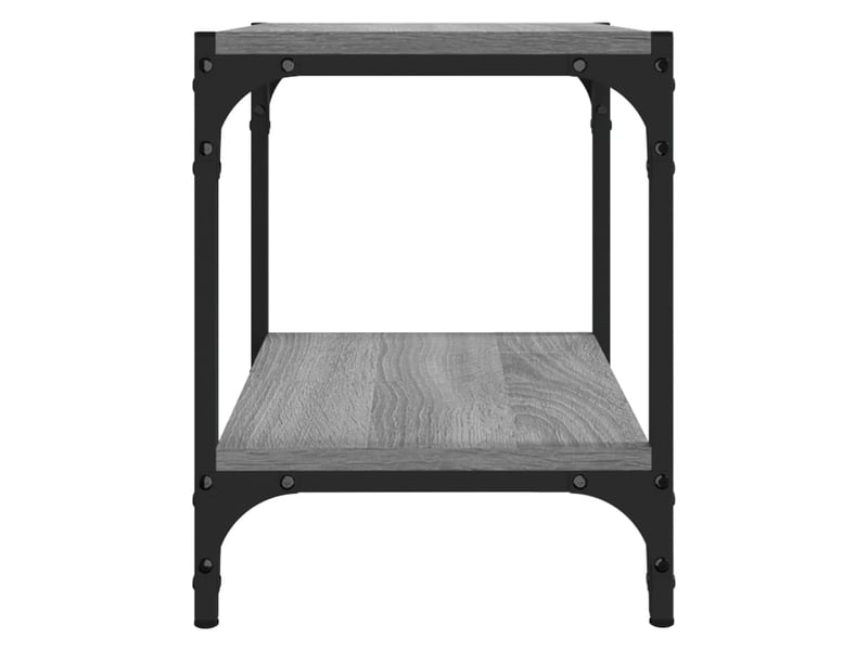  Meuble tv - banc tv - meuble de rangement sonoma gris 40x33x41 cm bois d'ingénierie et acier  - Conforama E