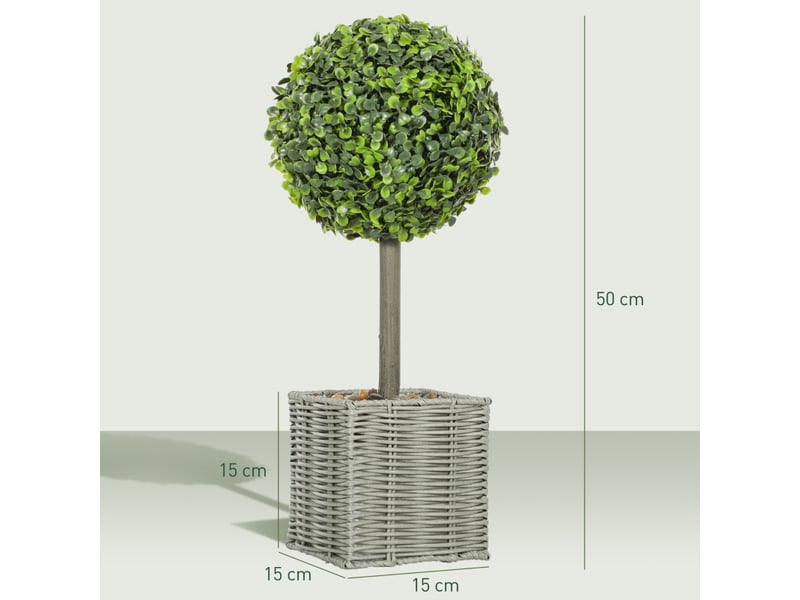  Mur végétal artificiel en buis uv pour intérieur et extérieur en plastique vert 50 cm  - Conforama D