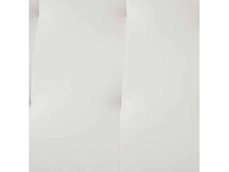  Canapé-lit 2 places convertible en velours blanc, dossier et accoudoirs réglables, couchage d'appoint 215 cm  - Conforama D
