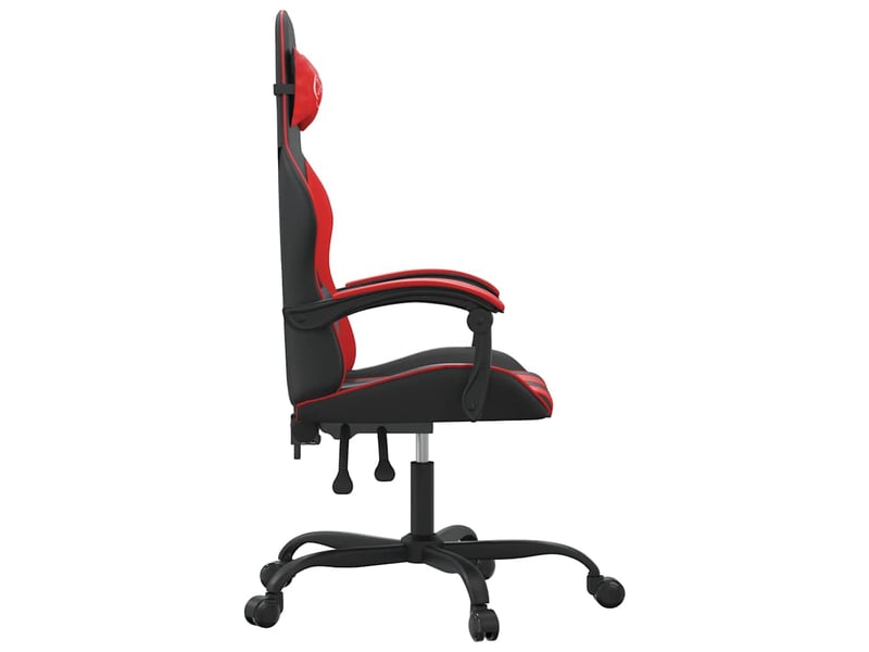Chaise de jeu, chaise gaming, fauteuil de jeu noir et rouge similicuir cf27797 - Conforama D