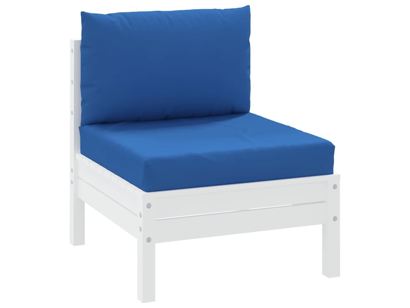  Lot de 2 coussins de palette, coussins de canapé bleu tissu oxford cf59518  - Conforama C