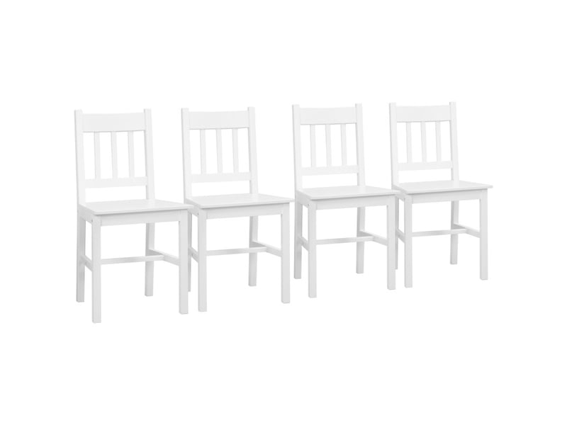  Chaises de salle à manger velisval bois massif confort blanc  - Conforama A