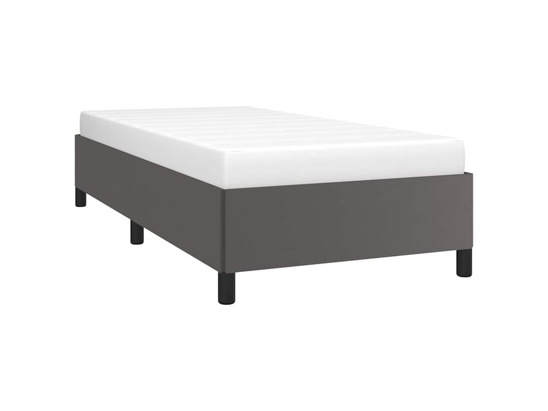  Lit simple- lit adulte -  cadre de lit sans matelas gris 90x190 cm similicuir  - Conforama B