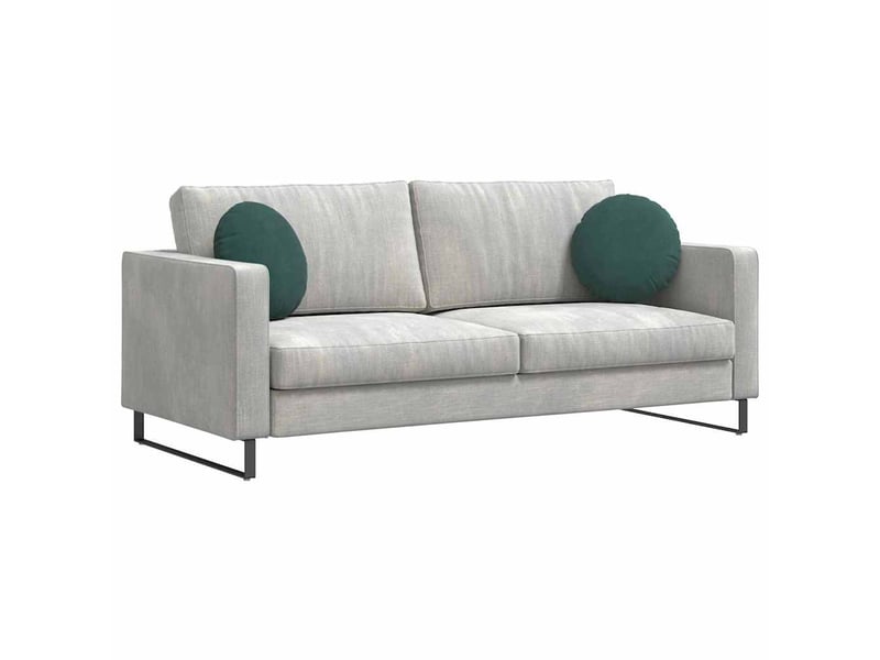  Lot de 2 coussins de siège, coussins décoratifs vert foncé ø 40 x 13 cm velours cf59939  - Conforama C