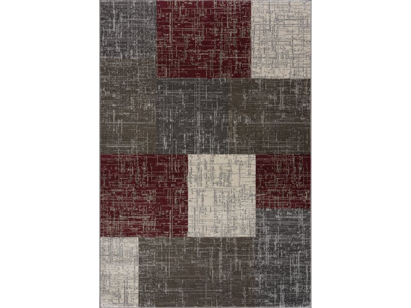 Milan - tapis d'inspiration minimal beige et rouge 080 x 150 cm Z-MILANO80150304RED - Conforama A